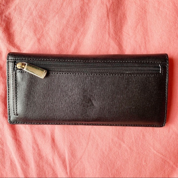 Coach Envelope Style Black Leather Wallet - Picture 3 of 8